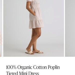 Quince Cotton Poplin Tiered Mini Dress